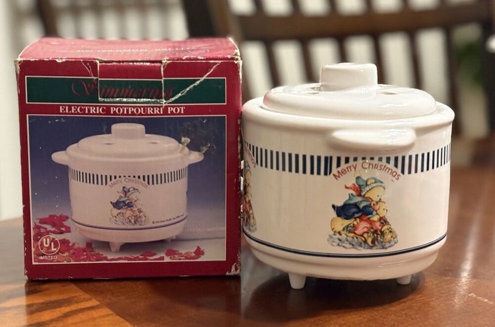 Anco Studio Electric Potpourri Pot The O’Bear Family Vintage Original Box 1997